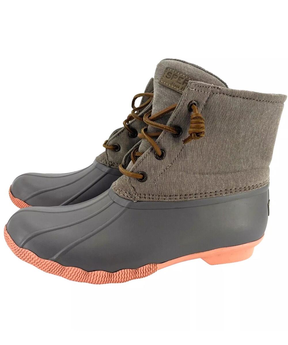 Sperry gray saltwater pop outsole duck rain snow boots size women’s 11